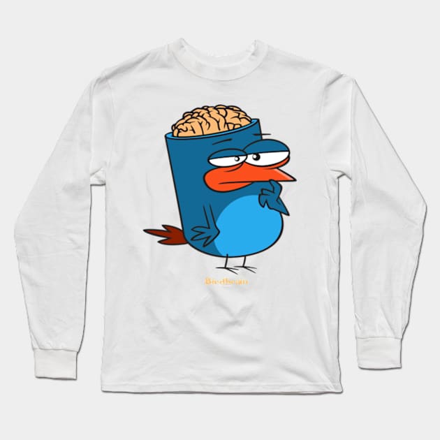 Birdbrain Design for Bird Lovers Long Sleeve T-Shirt by ConCept